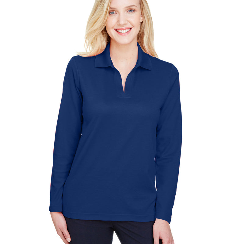 Women's CrownLux Performance Plaited Long Sleeve Polo