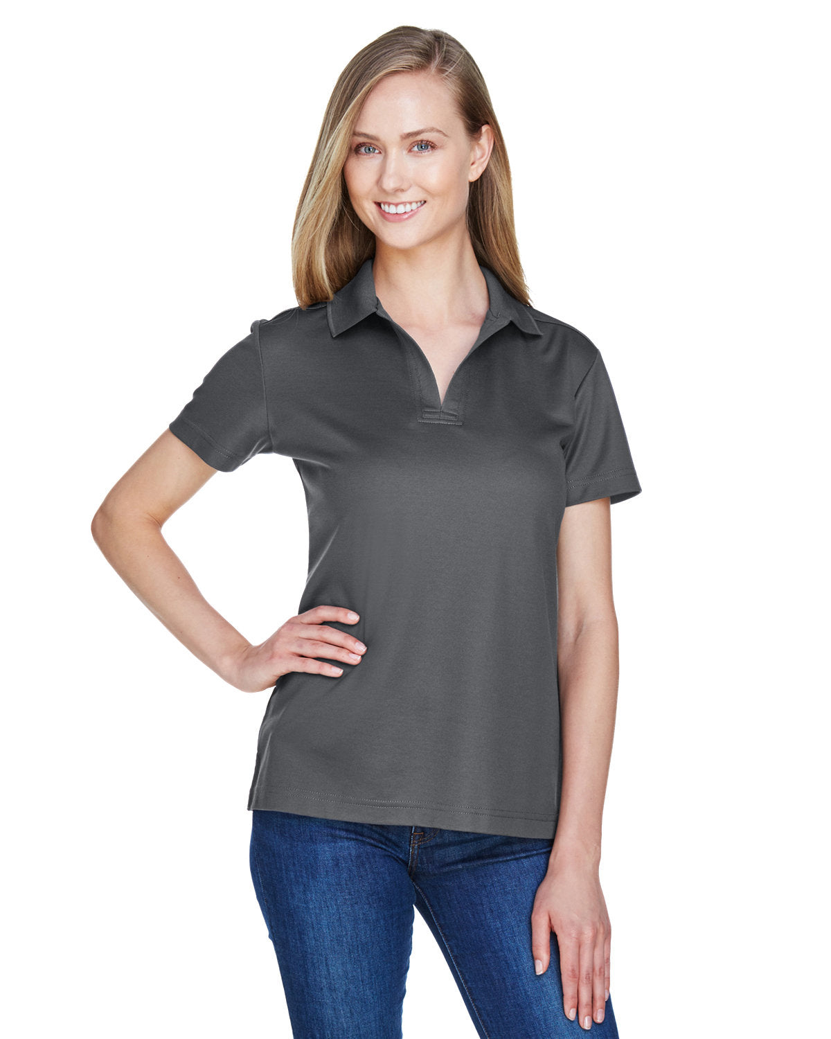 CrownLux Performance® Ladies' Plaited Polo