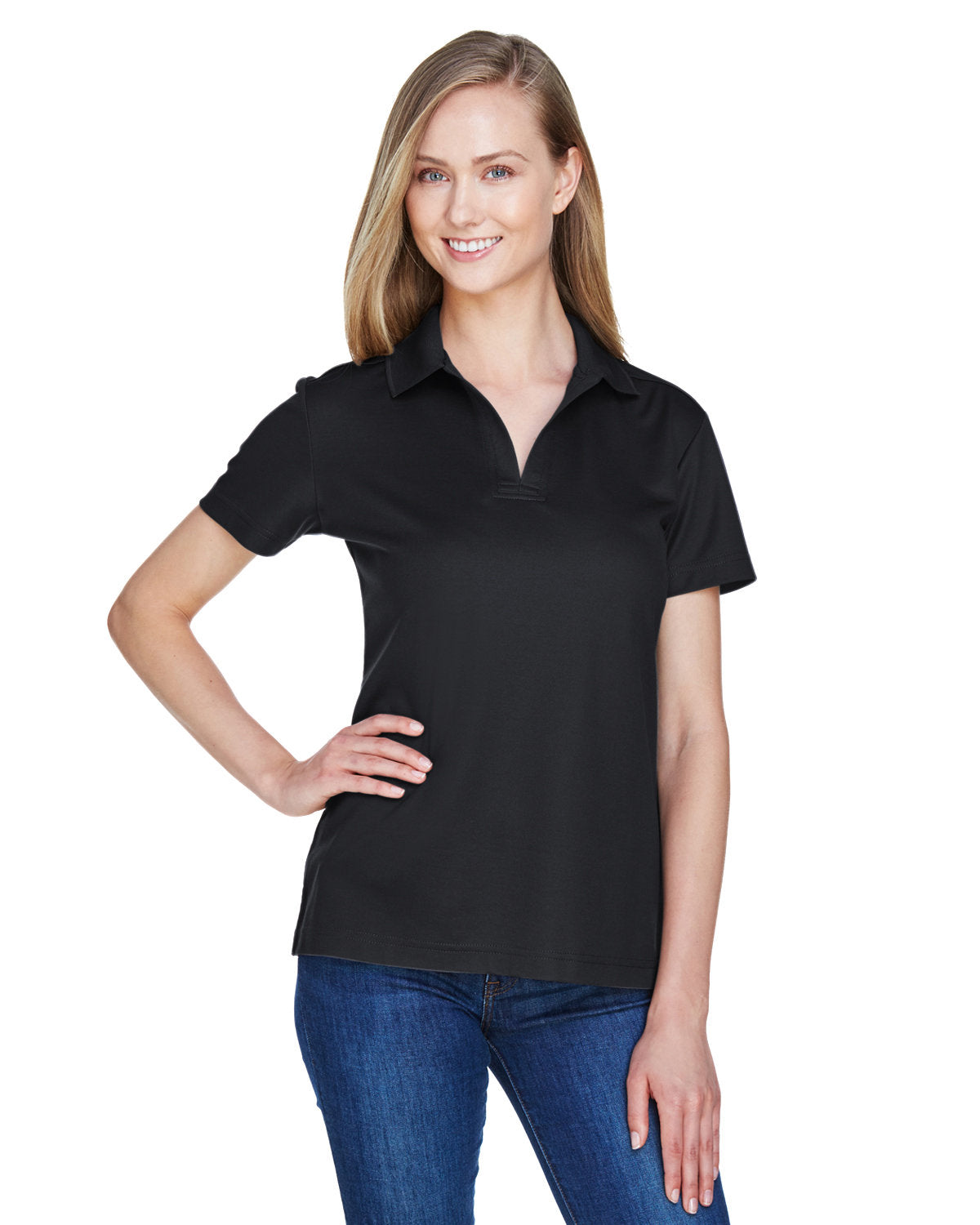 CrownLux Performance® Ladies' Plaited Polo