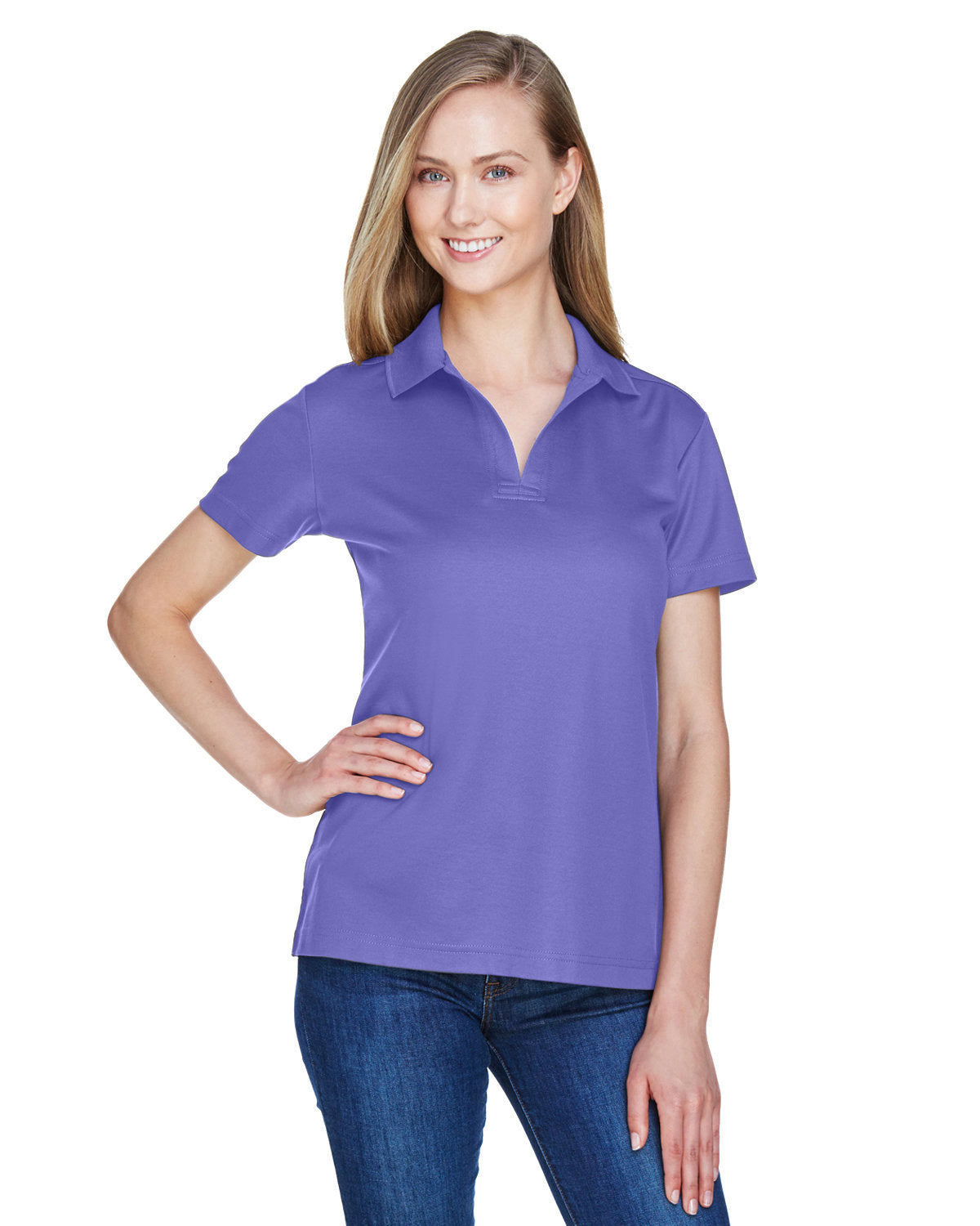 CrownLux Performance® Ladies' Plaited Polo