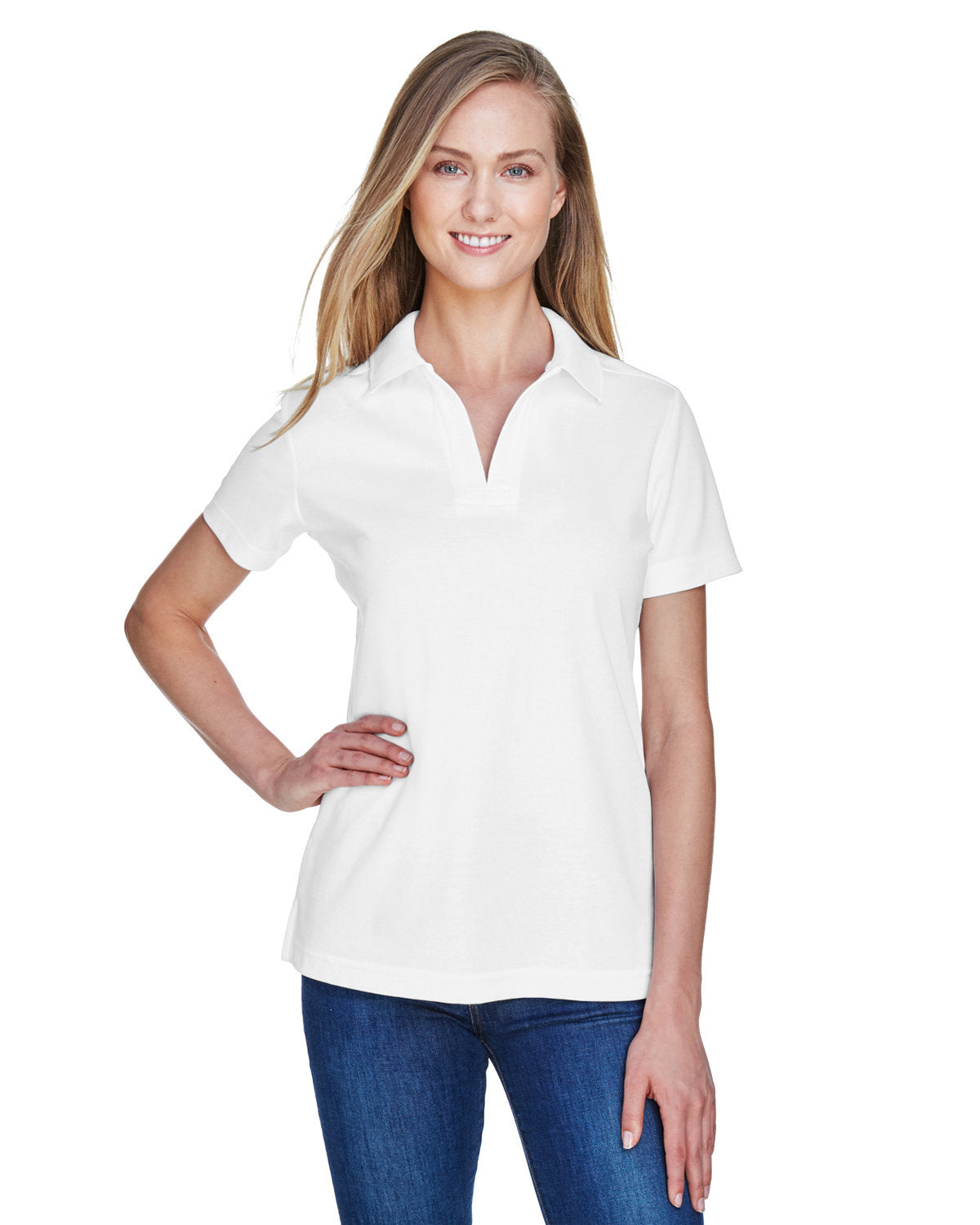 CrownLux Performance® Ladies' Plaited Polo