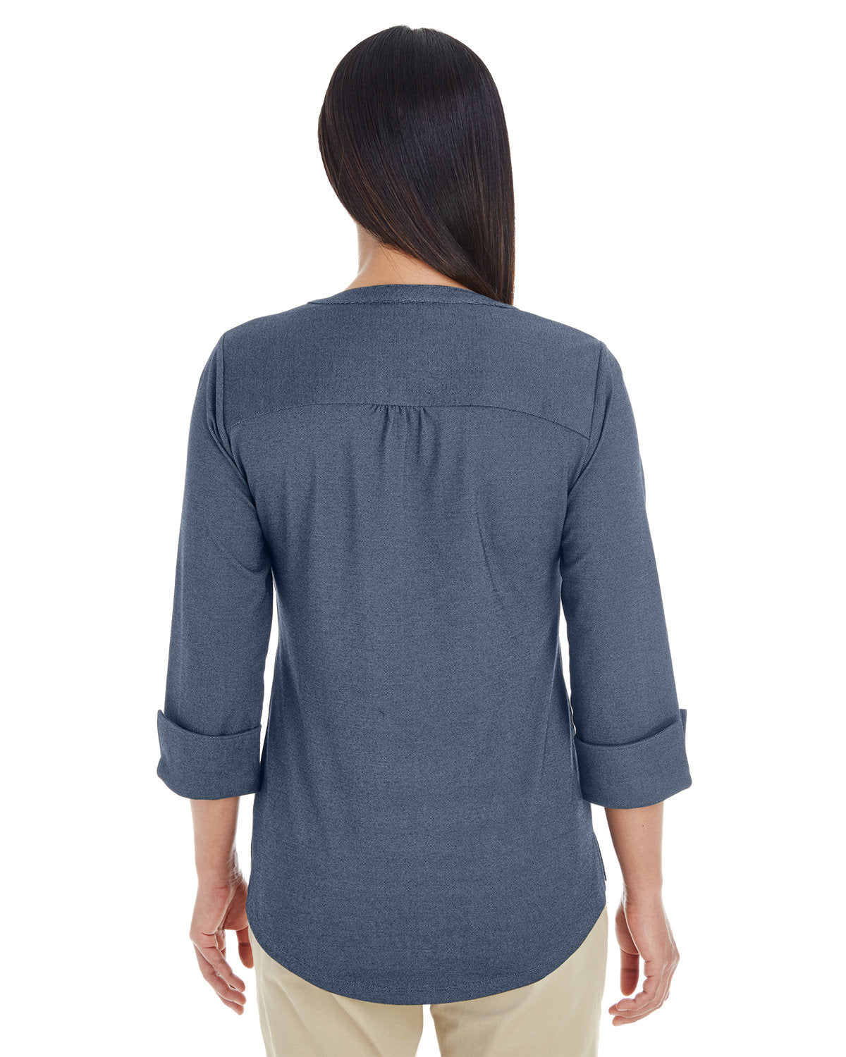 Ladies' Central Cotton Blend Mélange Knit Top