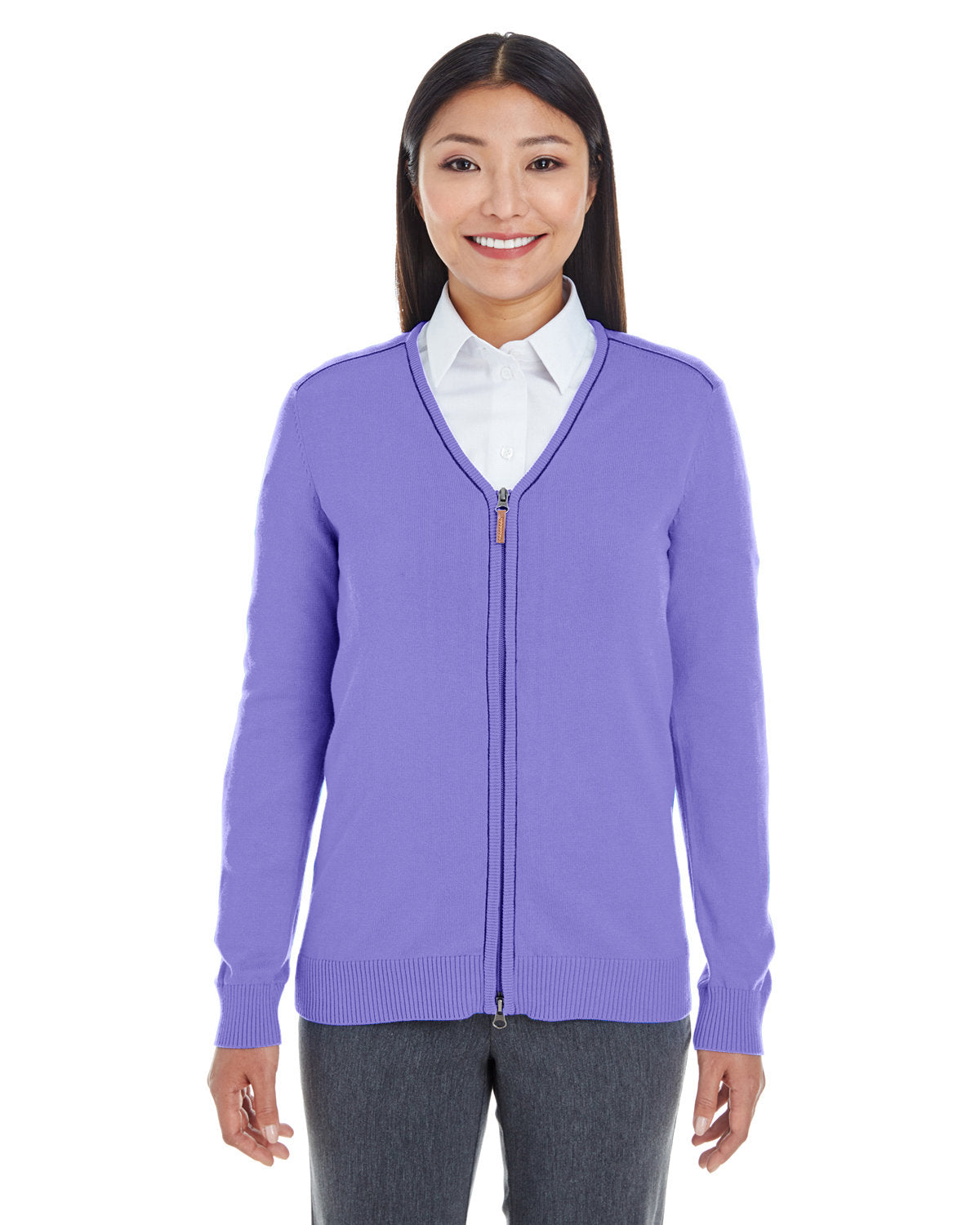 Ladies' Manchester Fully-Fashioned Full-Zip Cardigan Sweater