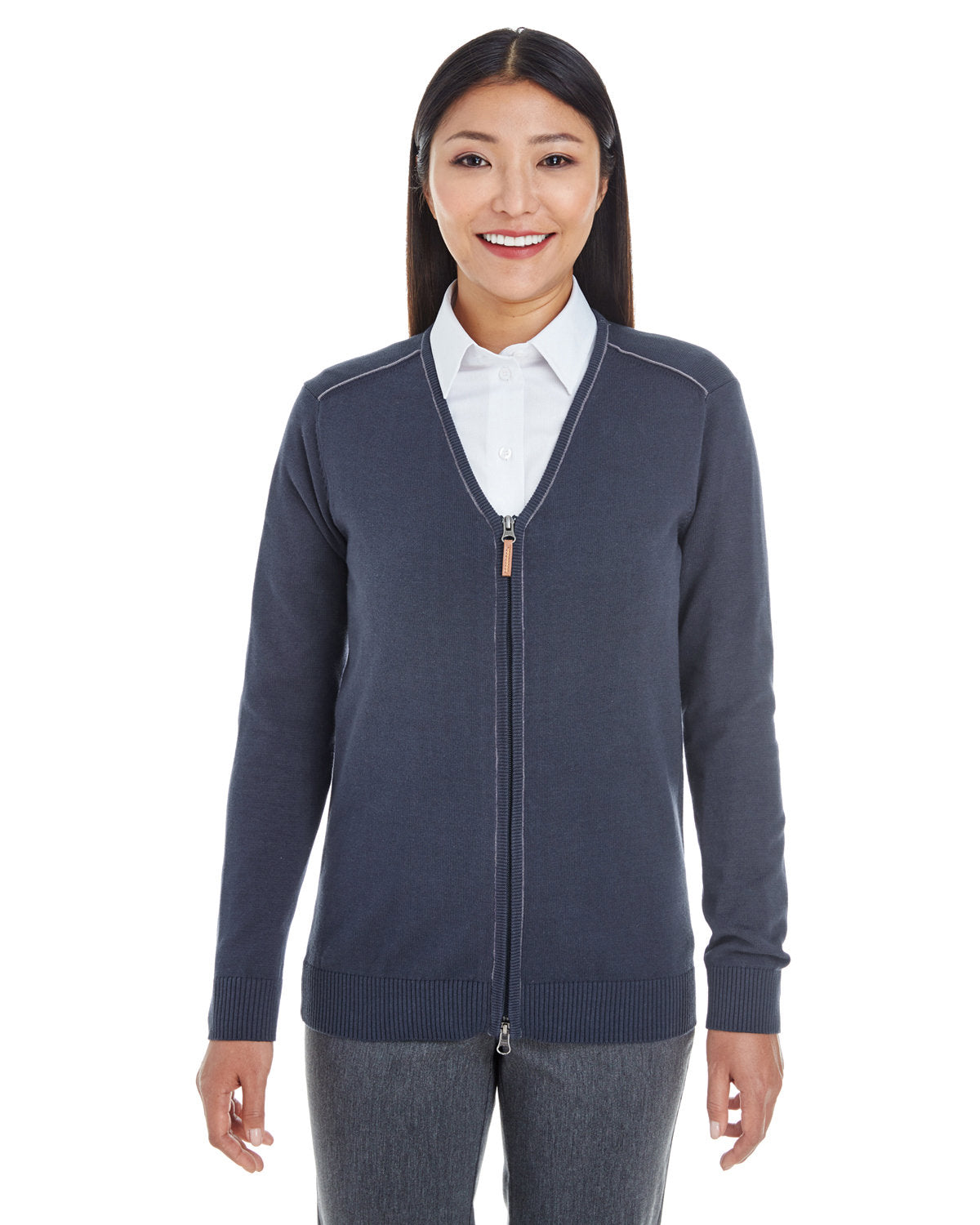 Ladies' Manchester Fully-Fashioned Full-Zip Cardigan Sweater