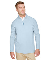 CrownLux Performance® Men's Clubhouse Micro-Stripe Quarter-Zip