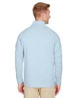 CrownLux Performance® Men's Clubhouse Micro-Stripe Quarter-Zip