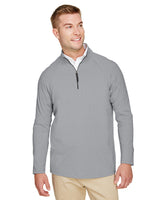 CrownLux Performance® Men's Clubhouse Micro-Stripe Quarter-Zip