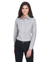 Ladies' Crown Collection® Glen Plaid Woven Shirt