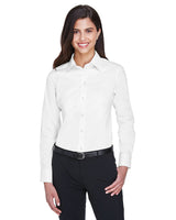 Ladies' Crown Collection® Solid Stretch Twill Woven Shirt