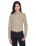 Ladies' Crown Collection® Solid Stretch Twill Woven Shirt