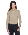 Ladies' Crown Collection® Solid Stretch Twill Woven Shirt