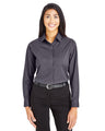 CrownLux Performance® Ladies' Tonal Mini Check Woven Shirt