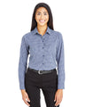 CrownLux Performance® Ladies' Tonal Mini Check Woven Shirt