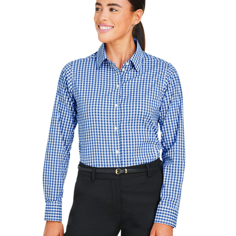 Women's CrownLux Performance Gingham Dress Shirt