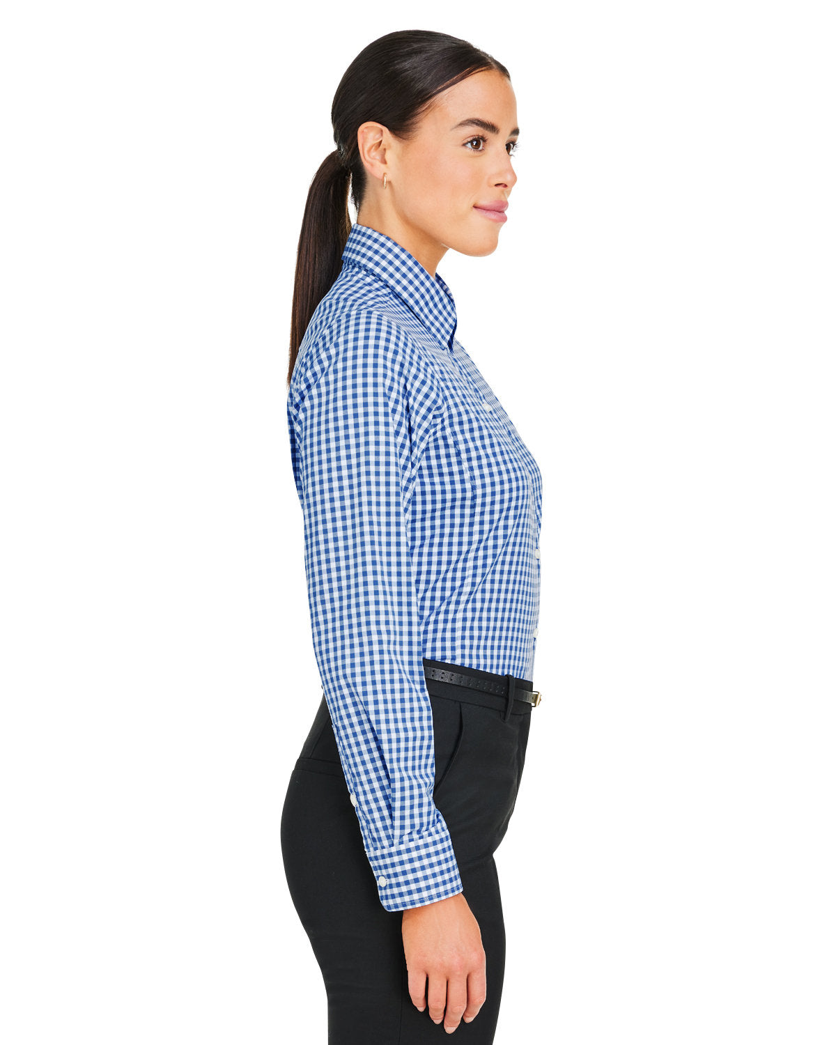 CrownLux Performance® Ladies' Gingham Shirt