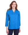 Ladies' Crown Collection® Stretch Broadcloth Three-Quarter Sleeve Blouse