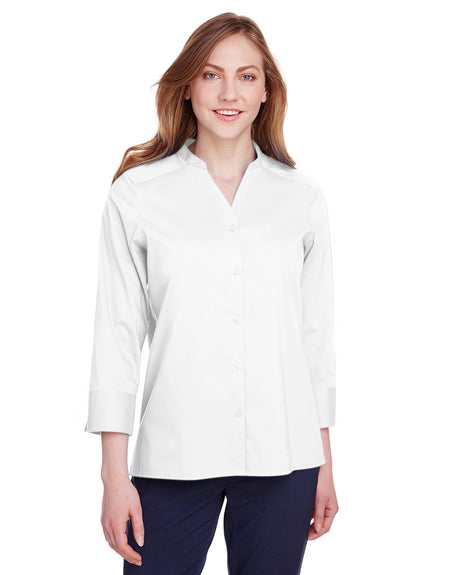 Ladies' Crown Collection® Stretch Broadcloth Three-Quarter Sleeve Blouse