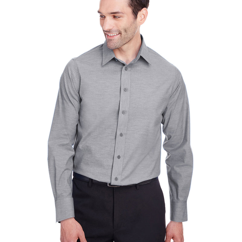 Men's Crown Collection® Stretch Pinpoint Chambray Woven Shirt