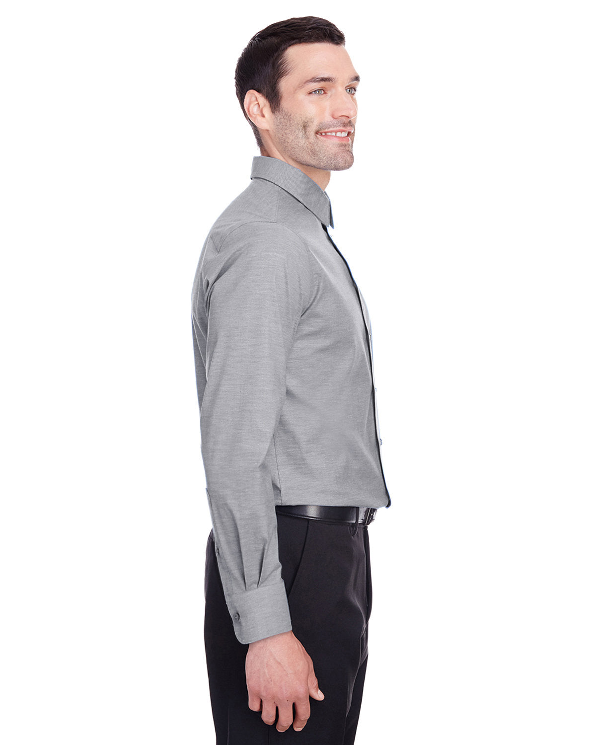 Men's Crown Collection® Stretch Pinpoint Chambray Woven Shirt