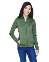 Ladies' Newbury Colorblock Mélange Fleece Full-Zip