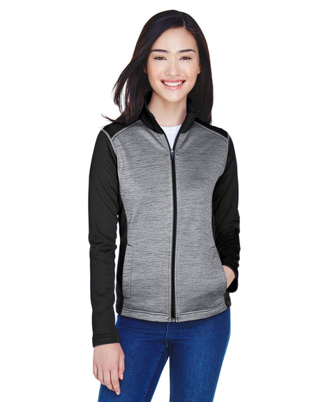 Ladies' Newbury Colorblock Mélange Fleece Full-Zip