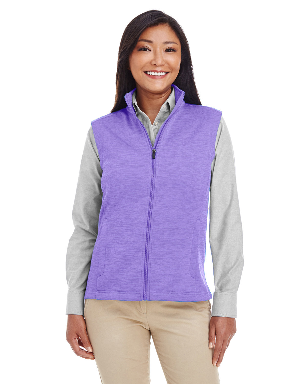 Ladies' Newbury Mélange Fleece Vest