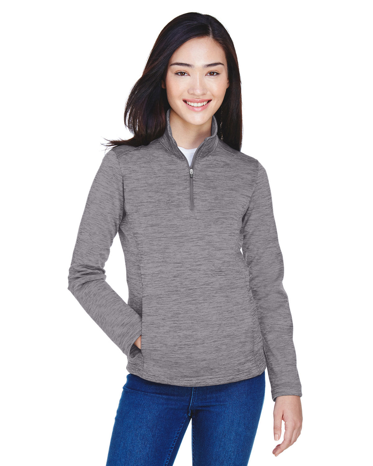 Ladies' Newbury Mélange Fleece Quarter-Zip