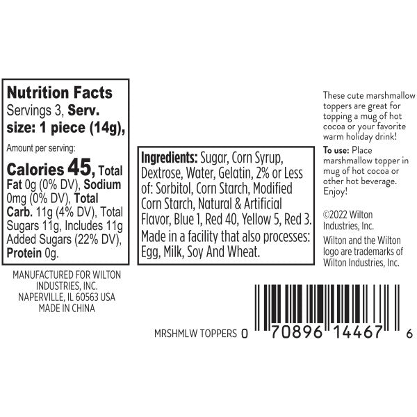 Wilton Marshmallow Edible Hot Cocoa Penguin Drink Toppers, 1.48 oz., 3-Count
