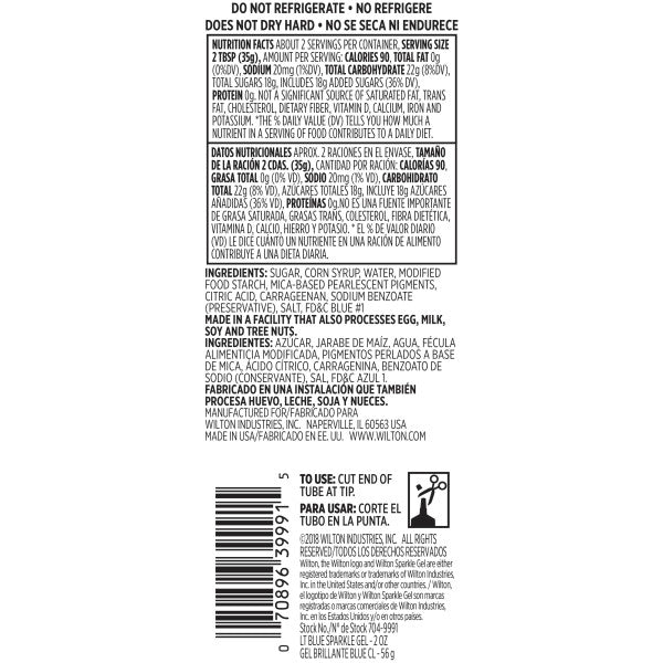 Wilton Light Blue Sparkle Gel, 2 oz.