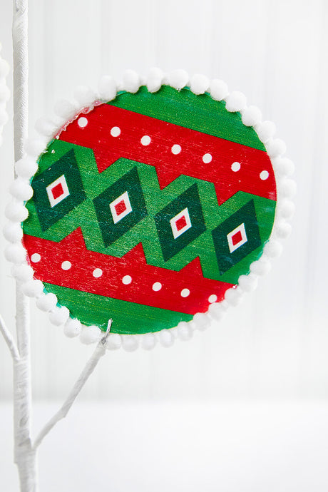 21.5" Diamond Ornament Spray