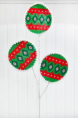 21.5" Diamond Ornament Spray