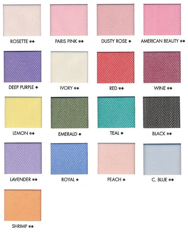 Diamond Crinoline Net Nylon Fabric - Diamond Weave, 54" Wide (1 Yard)