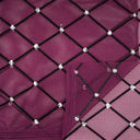 Diamonds Flocked Stretch Mesh Nylon Spandex Fabric - Black, Red, White, Skin, Burgundy, Kelly, Navy Diamond Flocked Mesh, 58/60" Cut Width, 54" Usable Width (1 Yard)