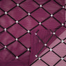 Diamonds Flocked Stretch Mesh Nylon Spandex Fabric - Black, Red, White, Skin, Burgundy, Kelly, Navy Diamond Flocked Mesh, 58/60" Cut Width, 54" Usable Width (1 Yard)