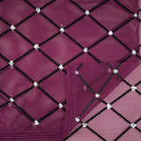 Diamonds Flocked Stretch Mesh