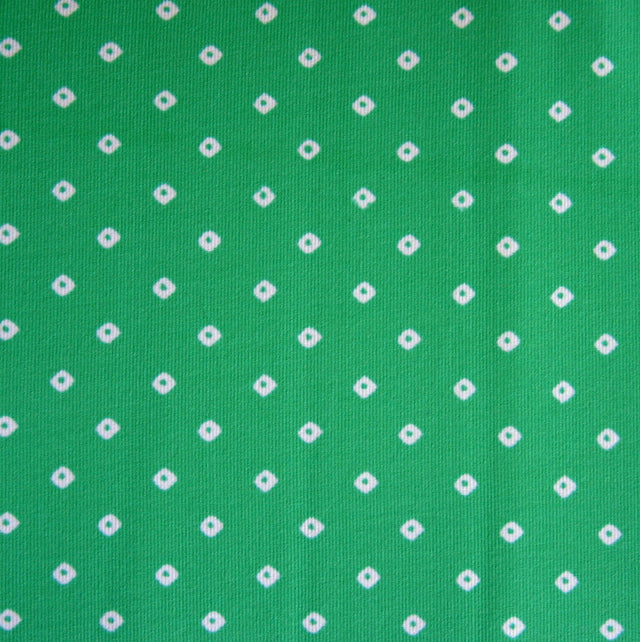 Swim Knit Tiny White Diamonds Bright Green
