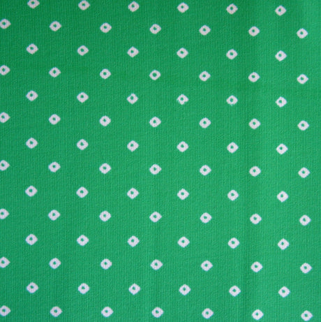 Swim Knit Tiny White Diamonds Bright Green