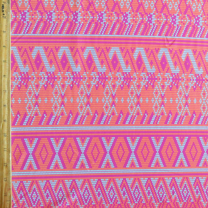 Swim Knit Nylon Spandex Digital Ethnic Print