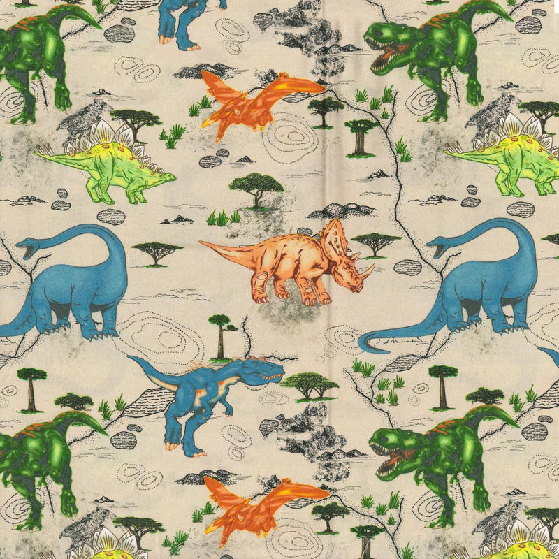 Quilting Cotton Dinosaurs Novelty Fabric 44/45" Wide