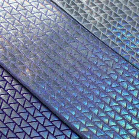 Disco Diamond Nylon Spandex Fabric - Hologram Triangle Print, 58/60" Width (1 Yard)