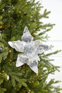 24" Shiny Mirrored Poinsettia Stem