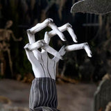 Gruesome Grounds Animated LED Spellcasting Witch Halloween Decoration 7 Feet