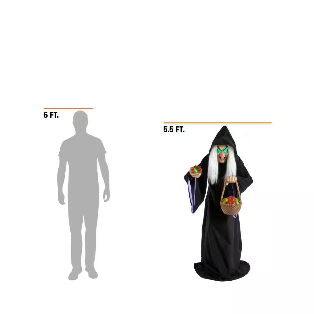 Animated LED Evil Queen Halloween Decoration 5.5 Feet