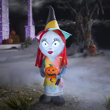 Sally Airblown Inflatable with Witch Hat Halloween Decoration Indoor Outdoor