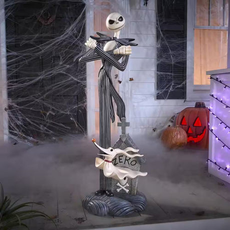 Jack Skellington and Zero Halloween Porch Greeter Indoor Outdoor Decoration