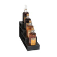 Dispense Rite 4 Compartment Black Countertop Bottle Holder