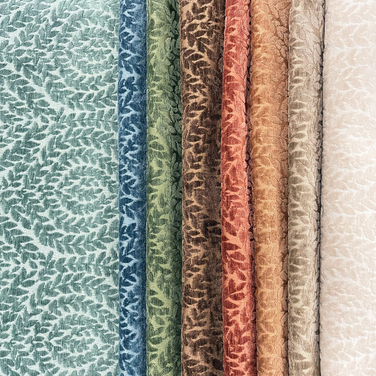Chenille Jacquard Upholstery Fabric - Dixie Botanical