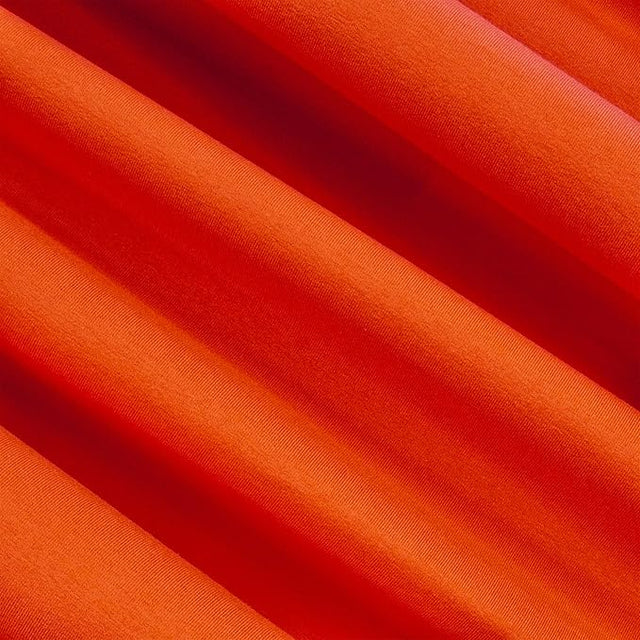 Cotton Spandex Jersey Knit Fabric DK Orange 4-Way Stretch