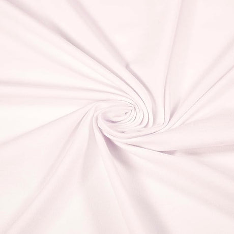 Cotton Spandex Jersey Knit Fabric Ivory 4-Way Stretch