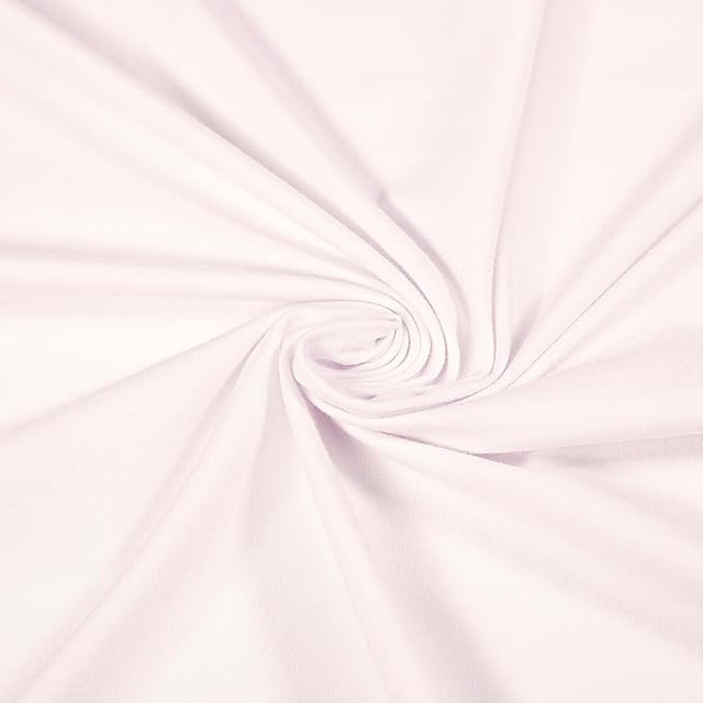 Cotton Spandex Jersey Knit Fabric Ivory 4-Way Stretch